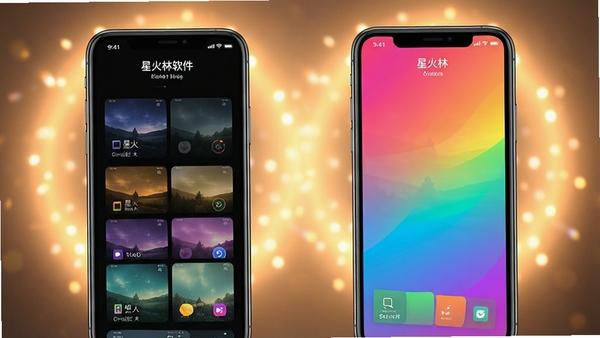 星火林软件主题更换界面展示,手机屏幕呈现多种主题颜色搭配,包括深色模式与彩色渐变,背景为柔和的暖色光晕,突出个性化定制特色