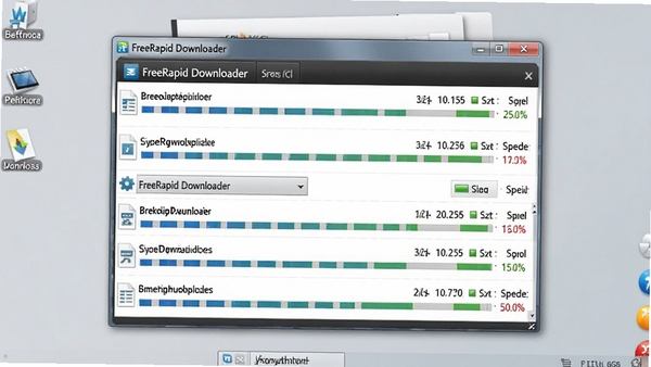 FreeRapid Downloader�������ع�����ʾ��������ʾ�����������ͬʱ���У�ÿ����������ļ�������С�����������ٶ����ݣ�����Ϊǳ��ɫ���滷�������������������룬ͻ���������д�����������������дʵ