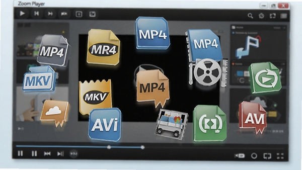 Zoom Player FREE ֧�ֶ�����Ƶ��ʽʾ��ͼ�������������Ÿ��ָ�ʽͼ�꣬��MP4��MKV��AVI�ȣ�����Ϊ���������棬����ִ�