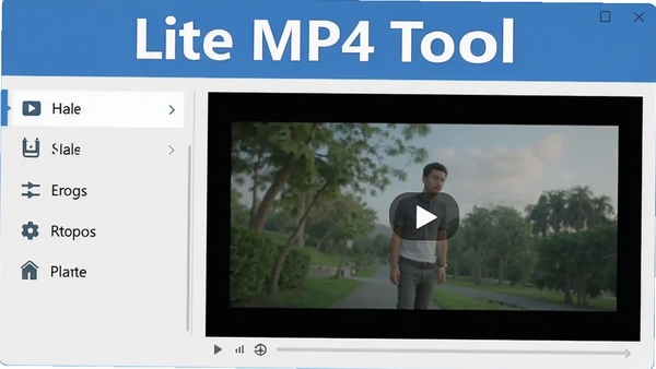 Lite MP4 Tool������Ԥ��ͼ����ʾ���Ĺ��߲��֣���๦���б�����ת�����������ϲ���ѡ��Ҳ�Ϊ��ƵԤ�����ڣ���������ˬ�ִ�������������Ŀչʾ�ڽ��涥��