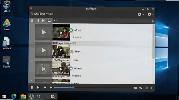 SMPlayer��Ƶ������������Ԥ��ͼ��չʾ����Ĳ��ſ���������Ƶ�б�������Ϊ��ɫ���滷��
