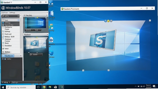 Stardock WindowBlinds 10.07������Ԥ��ͼ��չʾ����������Windows�����ϵ�Ч�������Ϊ����������壬�Ҳ�ΪӦ�����Զ�����������滷��������Ϊ��ɫ����ɫ������������������ͻ��������Ʒ�Ʊ�ʶ�ͽ��沼��