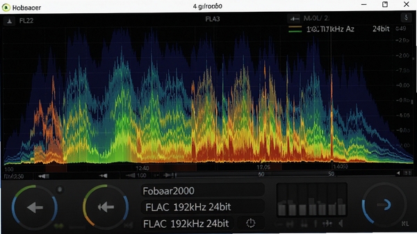 Foobar2000 ���ڲ��Ÿ߷ֱ�����Ƶ�ļ���������ʾ FLAC 192kHz 24bit ��Ƶ��Ϣ��ǩ������ΪƵ�׷����Ƕ�̬Ч����ͻ�������������
