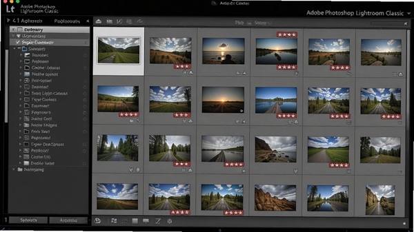 Adobe Photoshop Lightroom Classic ��ͼ��ģ����棬չʾ������ͼ�¶�����Ƭ������ͼ�����м�����Ƭ�������������ͺ�ɫ��ǩ������������ղؼ��б��������˸�Ч����Ƭ�������������