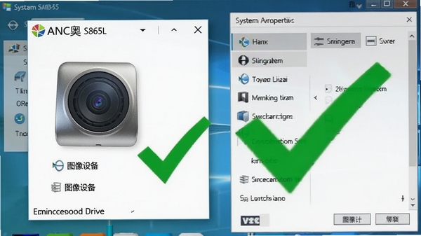 ANC����S865L����ͷ������Windows�豸�������б���ȷʶ��Ϊ��ͼ���豸���Ľ�ͼ���Ա�����ɫ�ĶԹ���־������Ϊϵͳ������壬����������ͻ��������װ�ɹ���Ч��