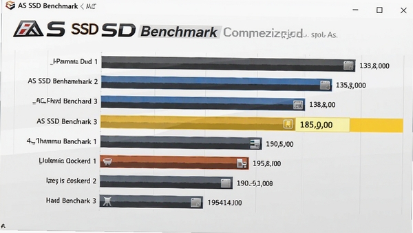 AS SSD Benchmark�ۺϵ÷��������棬����ͼչʾ���Ӳ�̵÷ֶԱȣ�AS SSD Benchmark�÷ָ�����ʾ������Ϊǳɫ���䣬ͻ����������AS SSD Benchmark