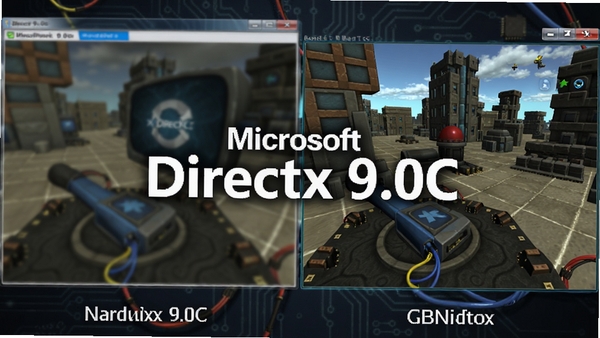 һ��չʾDirectX 9.0C������Ϸ����ĶԱ�ͼ�����Ϊδ����Ӳ�����ٵ�ģ�����ٻ��棬�Ҳ�Ϊ���������������ĸ߻���3D���������������С�Microsoft DirectX 9.0C������������Ϊ��͸���ĵ�·��������ͻ��������������������ɫ���������Ա�ǿ�ң�������Ⱦ