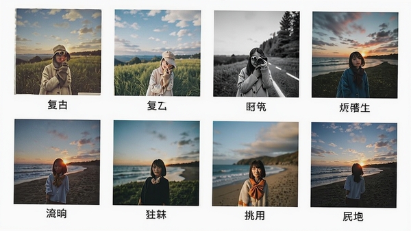 ����Ƭ�˾���Чչʾ��һ�鲻ͬ����������Ƭ����չʾ��ÿ����Ƭ�·���ע�˾����ƣ��������š���ϵ���ڰ׵ȷ�񣬻���ɫ�ʷḻ