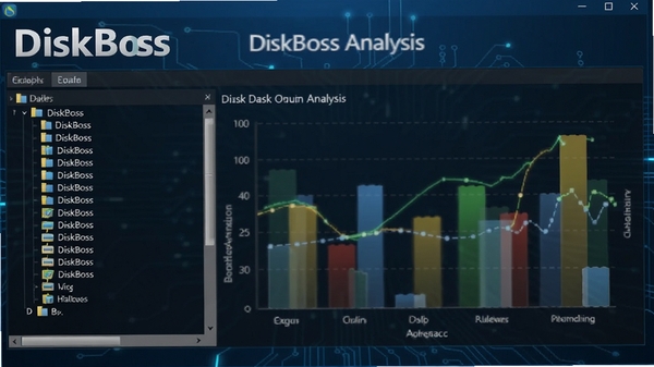 DiskBoss �����温�ͼ�����ΪĿ¼�����Ҳ�Ϊ����ռ�÷���ͼ��������Ϊ����ɫ�Ƽ��У���������������ͻ����������DiskBoss��