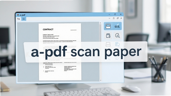 һ������İ칫�����ϣ�a-pdf scan paper���������������ɼ������Ԥ������ʾһ��ɨ��ĺ�ͬ�ĵ����Ҳ๤����������ɨ�衢�Ż���ʶ��Ȱ�ť������ɫ����ǳ���Ͱ�ɫΪ������������죬���ϰ칫������רҵ���ʣ���������ͻ���������� a-pdf scan paper������Ϊ�黯�İ칫������