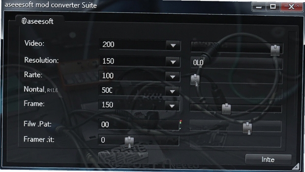 Aiseesoft mod converter suite参数设置界面特写,显示视频分辨率、比特率、帧率等高级选项的调整面板,界面布局规整,数值清晰可见