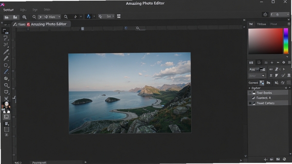 Amazing Photo Editor�����������棬չʾ������������ͼƬ�༭����������Ϊ���ɫ����ͻ�����������רҵ�����θУ����廭��ɾ�������ϸ�ڷḻ��