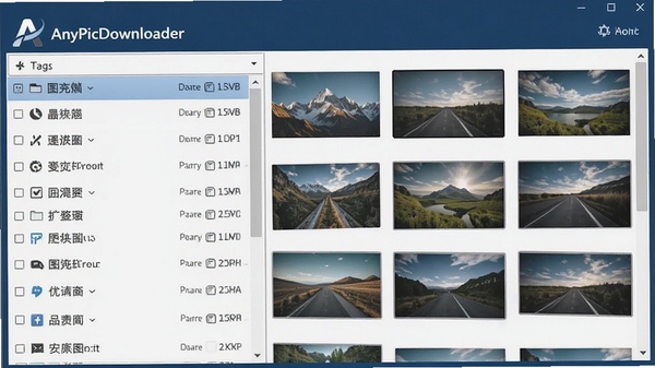 AnyPicDownloader�������ͼ��չʾ����logo������Ĺ��ܲ��֣�����ɫ�������������Ϊ�����б����Ҳ�ΪͼƬԤ��ǽ������רҵ����