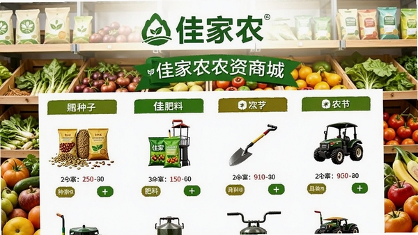 �Ѽ�ũũ���̳�ҳ�棬�ֻ�����չʾ���ӡ����ϡ�ũ�ߵ���Ʒ���࣬����Ϊ������ũ��ƷԪ�أ�ɫ�ʷḻ��ͻ������������Ʒ�ḻ�������а������Ѽ�ũ���̳Ǳ�ʶ