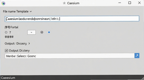 Caesium����������������������ý��棬��ʾ�ļ���ģ���������Ÿ�ʽѡ����Ŀ¼ѡ����������Ϊ��͵Ļ�ɫ��������Ԫ����������������Caesium�����ڴ��ڵײ�״̬��