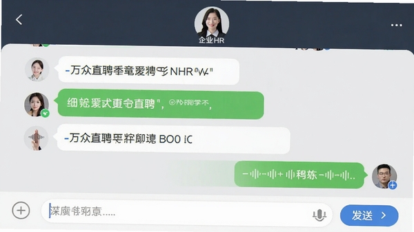 ����ֱƸ������������ͼ���Ի������а������ֺ�������Ϣ��������ʾ��ҵHRͷ�񣬵ײ��������ͷ��Ͱ�ť������ǳ��ɫ��������ִ�