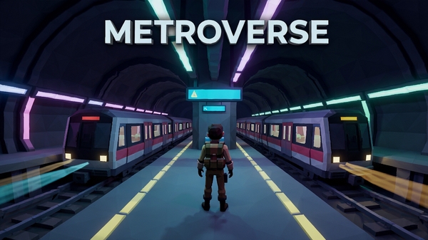 MetroVerse��Ϸ���廭�棬չʾδ�����е�����·��Ŧ��ȫ�����Ͷ���η���޺�ƹ����İ�������֯��һ��̽�ռҽ�ɫվ��վ̨���룬�������г�ʻ������̬��Ӱ����ϸ�ڣ���Ϸ����ͼ���
