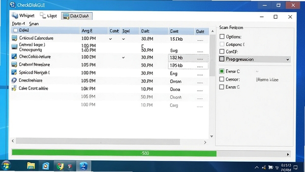 CheckDiskGUI�����������ͼ��չʾ�����б���ɨ��ѡ��ͽ�����������Ϊ����Windows���滷��������������רҵ������������ʾ�ڽ��涥��