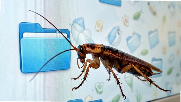 cockroach on desktop ����Ԥ����һֻ cockroach �ڵ�����Ļ���ļ���ͼ����ͣ����ϸ��չ���䴥�Ǻ��Ȳ�����������Ϊǳɫ�����ֽ�������������۽��� cockroach ��������̬