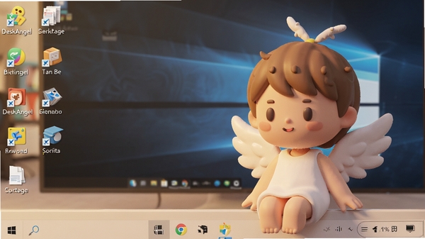 DeskAngel���澫��ȫòչʾ��һλQ�濨ͨ��ʹ���ڵ�����Ļ���½ǵ��������Ϸ��������Ǽ����ˬ��Windowsϵͳ���棬ͼ���������룬���廭��������ܰ��ͻ��������ϵͳ������Ϊһ��ĺ�г�У�����3D��Ⱦ���ϸ�ڷḻ��ɫ����͡�