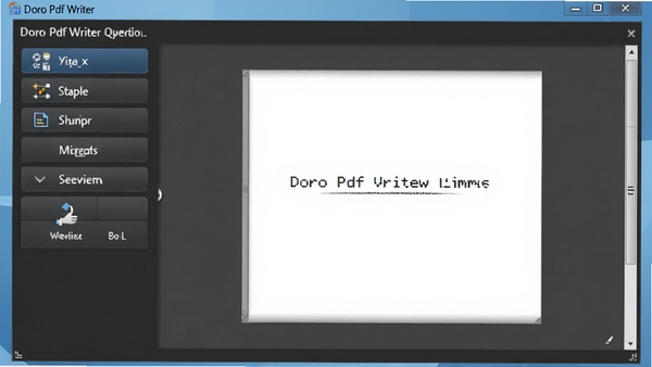 һ��չʾDoro Pdf Writer����������ĸ����ͼ�����������ˣ����Ϊ������ť�����Ҳ�ΪԤ�����򣬱���Ϊ����ɫ���䣬��������ˬרҵ�����������ɱ棬�ʺ���Ϊ��������ҳ��Ԥ��ͼ