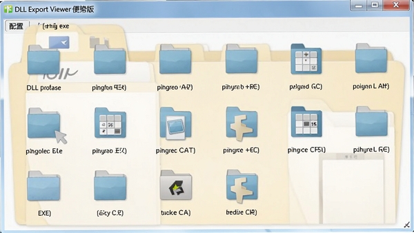 DLL Export Viewer��Я���ļ��ṹͼ������������exe��˵���ĵ��������ļ�������Ϊ�����ļ��д��ڣ�ͼ���������룬��ʾ���谲װ��ѹ���õ�����