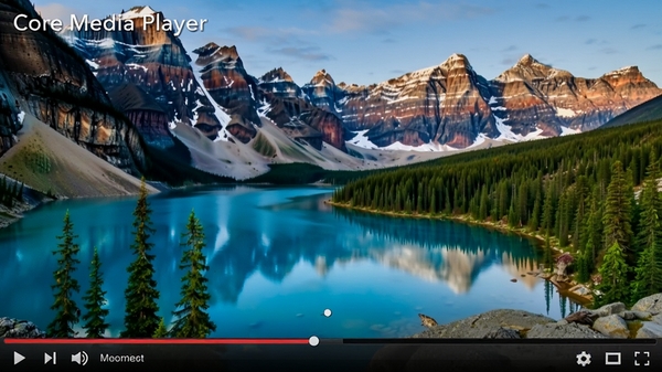 The Core Media Player ���Ÿ�����ʾ��Ƶ�Ļ����ͼ��������չʾ��Ȼ�羰��ϸ��������ɫ�����ޣ����Ͻ���ʾ��������ˮӡ���ײ������������ɼ������廭����������