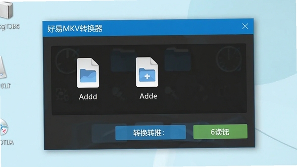 好易MKV格式转换器的主界面截图,展示简洁的窗口布局、文件添加区域和转换按钮,背景为干净的桌面环境,整体色调清新明快