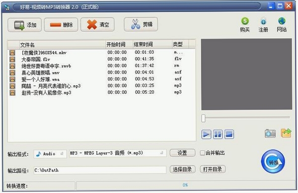 好易MKV格式转换器运行截图