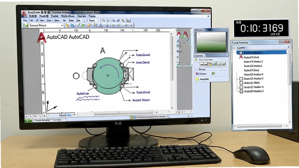 ְ�Ƽ����ֱ��֮ͨautocad ģ�⿼�Խ��棬��Ļ����ʾAutoCAD��ͼ��Ŀ���Ҳ��д����ʱ������Ŀ�б������泡�����������ɼ�������ɫ��������ϸ������
