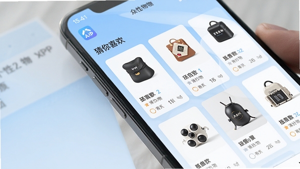 �ں���APP���Ի��Ƽ�ҳ�棬�ֻ���Ļչʾ������ϲ����ģ�飬�Ƽ���Ʒ��Ƭ�������룬����Ϊ����ɫ���䣬������£������Ѻ�