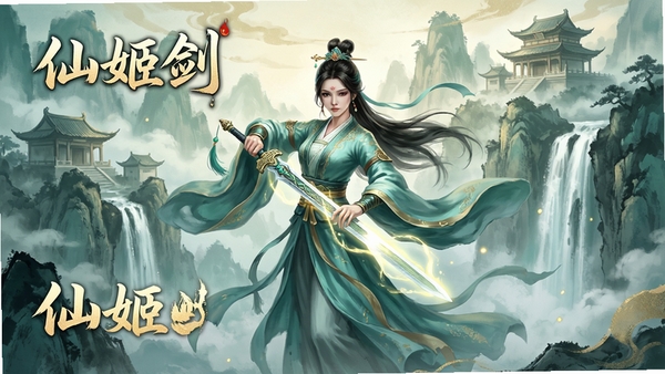 Ψ��ˮī�����������������ͼ�������������ֳַ����ɽ��Ĺŷ�Ů�ӽ�ɫ������ƮƮ���������������Ƶ���ɽ¥��������ٲ�������ɫ���������뵭��Ϊ����ǿ���⾳���Ӱ��Σ���湹ͼ����Ϸ����������񣬻�����Ҫ�������ġ��ɼ�������Ϸ����Logo��ϸ�ڷḻ��������Ⱦ