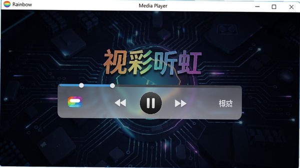 �Ӳ����磨Rainbow Media Player������������Ԥ��ͼ������������ʾ���ſ�����������Ϊ��ɫ�Ƽ��б�ֽ������ͼ���������������ִ���࣬�ʺ���������������ͼ