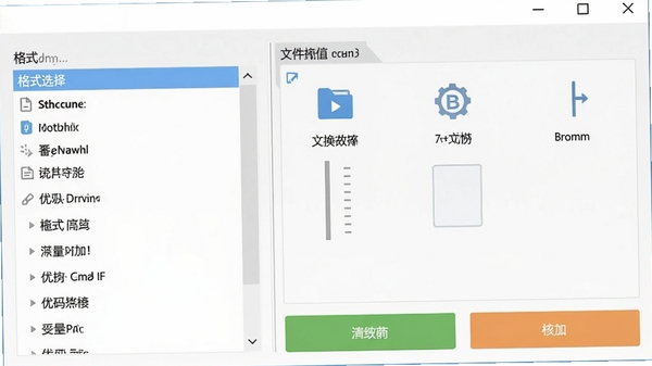 优码音频格式转换器主界面预览图,展示软件启动后的主窗口,左侧为格式选择列表,右侧为文件添加区域,整体风格简洁清晰,背景为浅灰色,突出软件名称与核心功能按钮