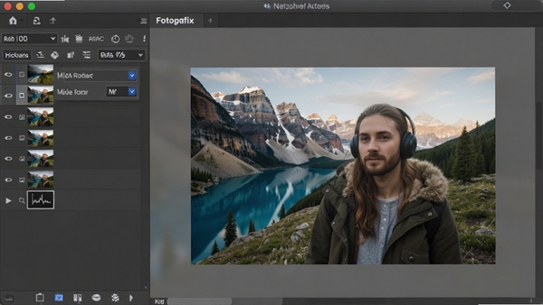 Fotografixͼ��༭������ʾԤ��ͼ��������չʾ����ͼ����壬�������ͼ������ͼ����ģʽ�����˵�������������һ���ɷ羰������ϳɵ�ͼ�񣬽���ϸ��������ͻ��ͼ����ӵ��Ӿ�Ч��