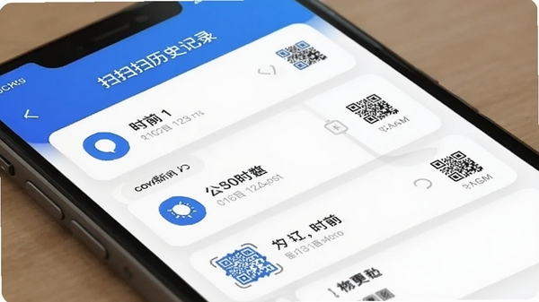 ΢��ά���ɨɨ��ʷ��¼���棬�б���ʽչʾ��ͬ���͵Ķ�ά���¼������ʱ�䡢����ͼ�꣬����Ϊ��ɫ��Ƭ��񣬽������࣬��ɫ����ɫ���ִ���ƽ�����