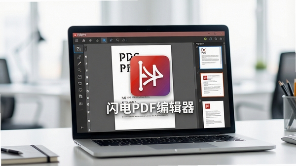 �ִ��칫��������һ̨�ʼǱ�������Ļ��ʾ����PDF�༭�����������棬��������չʾPDF�ĵ��༭״̬����๤����ͼ��������Ҳ���ʾ�ĵ�����ͼ�������黯�����廭��������࣬ͻ��������רҵ���Ч�������������������ơ�����PDF�༭�����ı�ʶ��