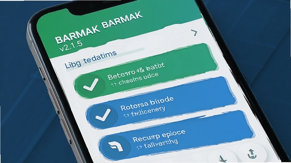 BARMAK����Ӧ�ø�����־ʾ��ͼ���������ֻ�����Ϊ������չʾ�汾��v2.1.5����������б������жԹ�����ͷ��ͼ�꣬���������ִ�����ɫ����ɫΪ��ɫ����ͻ���������Ż����⣬����ɾ�������ˮӡ��