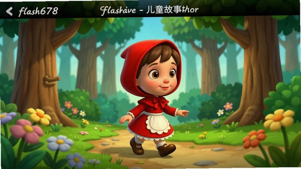 flash678��ͯ�����������Ź���ʱ�Ķ������棬һֻ�ɰ���С��ñ��ɭ�������ߣ���������ľ�ͻ��䣬����ɫ�����ޣ��������ϸ�壬��������