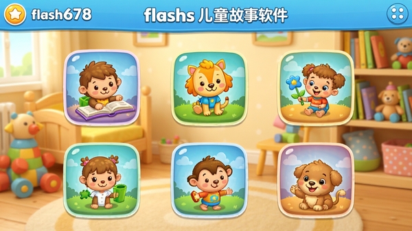 flash678��ͯ��������������Ԥ��ͼ����ͨ���ɫ���������������ж������ר��ͼ�꣬��������ܰ�Ķ�ͯ��������ߺ���ܣ�������������������ʺ϶�ͯ�ۿ�