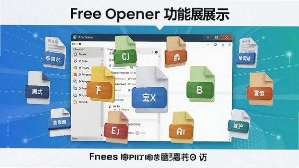 Free Opener����չʾͼ������������ʾ�����ͬ��ʽ���ļ�ͼ�꣬Χ���������ڣ�������ȫ�ܸ�ʽ֧�����ԡ�