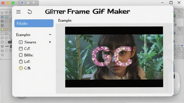 Glitter Frame Gif Maker����������Ԥ��ͼ��չʾ���Ĺ�������ʾ��GIF��ͼЧ��������Ϊǳ��ɫ����̨��ͻ�����������빦��ģ��ֲ�