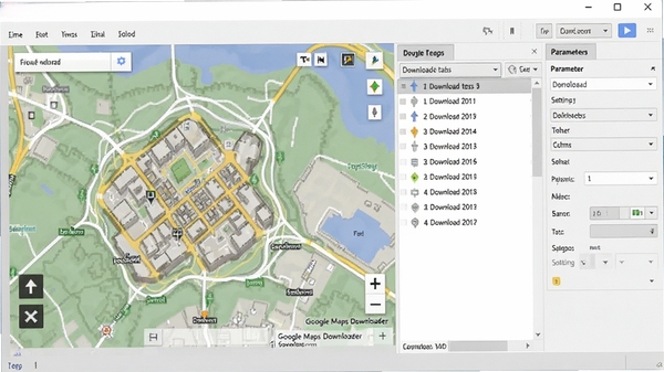 չʾGoogle Maps Downloader�����棬���Ϊ��ͼԤ�����ڣ��Ҳ�Ϊ���������б������������壬�������࣬���ڲ��ֹ���������Ϊǳ��ɫ���滷��������������ʾ�ڱ�����������������ϸ�ڷḻ