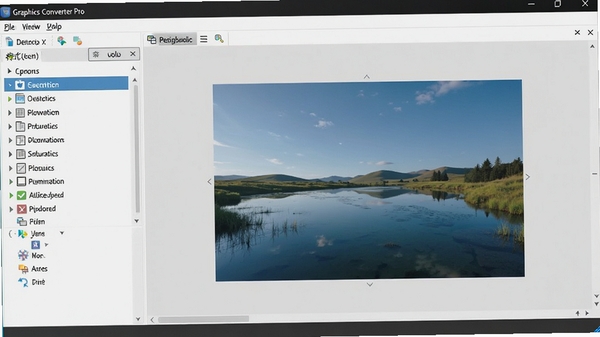 Graphics Converter Pro �������ͼ��չʾ�����������岼�֣����Ϊ��ʽѡ����壬�Ҳ�ΪͼƬԤ�����������������ˣ�ɫ�ʴ���רҵ������Ϊǳ��ɫ����ͻ���������Ĺ��ܡ�