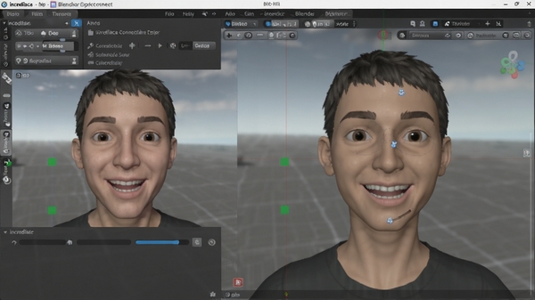 incrediface����Blender�����Ĳ��������ͼ�����Ϊincrediface������壬�Ҳ�ΪBlender�еĽ�ɫģ�ͣ�ģ���沿��������ಶ׽����ͬ��������ɫ���������