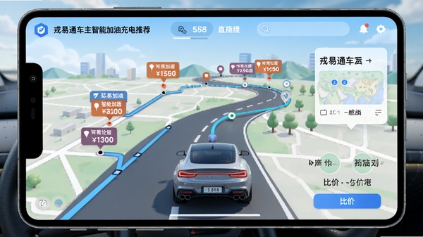 ����ͨ�������ܼ��ͳ���Ƽ����棬��ͼ�ϱ�ע���վ�㼰�۸��ǩ��һ��������ʻ�ڵ�·�ϣ�������������·�߹滮��ȼ۹���