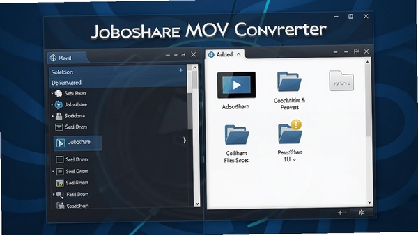 Joboshare MOV Converter���������棬չʾ��������Ƶת�����ܲ��֣����Ϊ��ʽѡ���б����Ҳ�Ϊ�ļ������������������ִ�������Ϊ����ɫ����ͻ����������Joboshare MOV Converter���������16:9��ϸ�ڷḻ���ʺ���Ϊ����Ԥ��ͼ