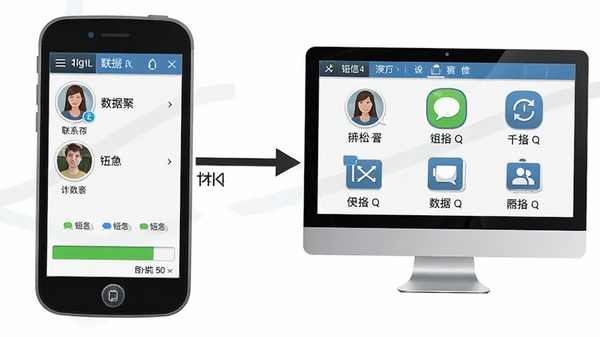 MOBILedit数据备份操作演示图,展示从设备读取联系人、短信并保存到电脑的过程,界面显示备份进度条和数据类型图标,风格清晰直观