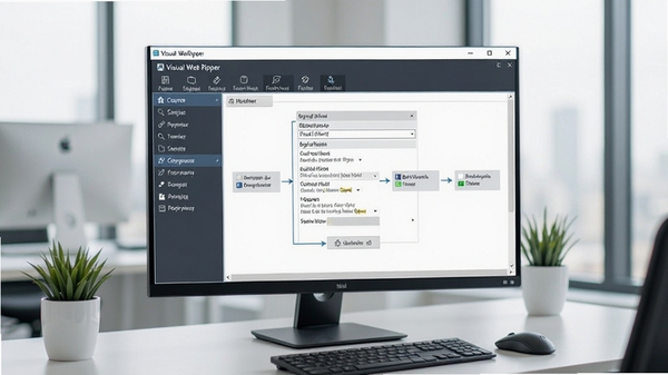 Visual Web Ripper�����������ͼ��չʾ�������Ĺ��ܲ��ֺ�������ȡ���̣�����Ϊ�ִ��칫���滷��������ɫ��������죬ͻ��������רҵ����������