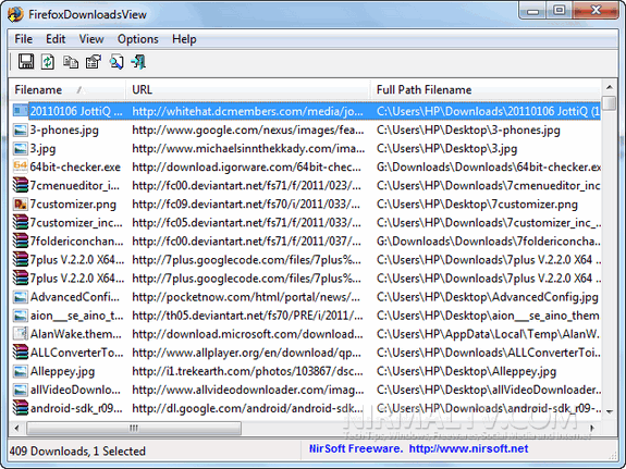 FirefoxDownloadsView�����������ؼ�¼��������v1.32���԰� ��ʷ�ļ��鿴�� ʹ�ý����ͼ